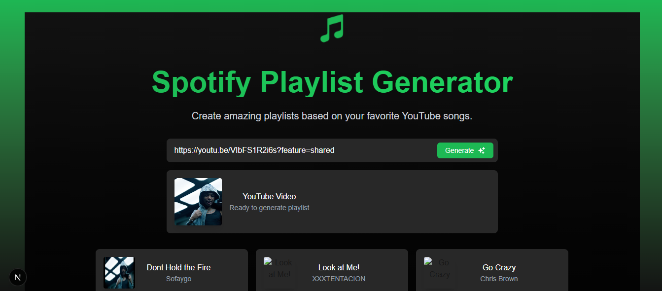 Spotify Playlist Generator